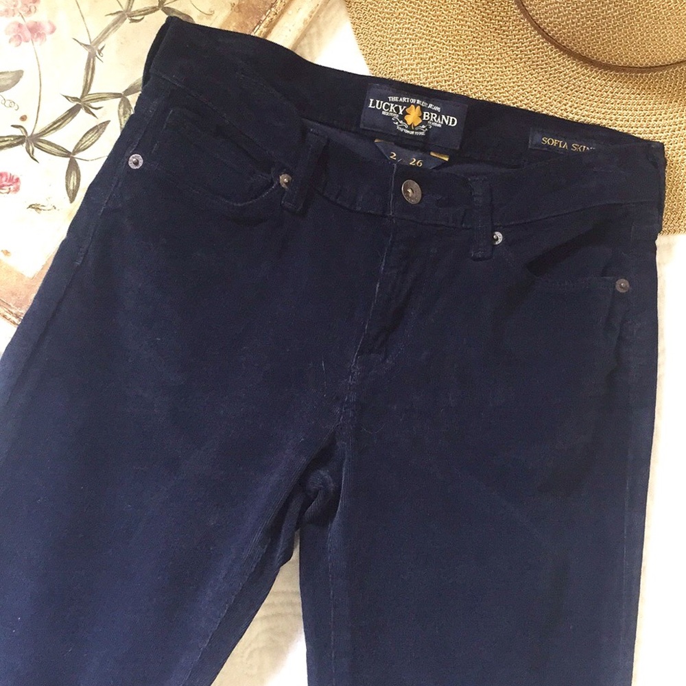 Lucky Brand Sofia Skinny Cord Blue